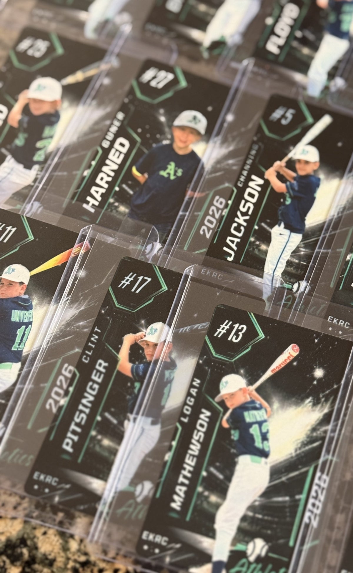 A's Customized Players Baseball Card