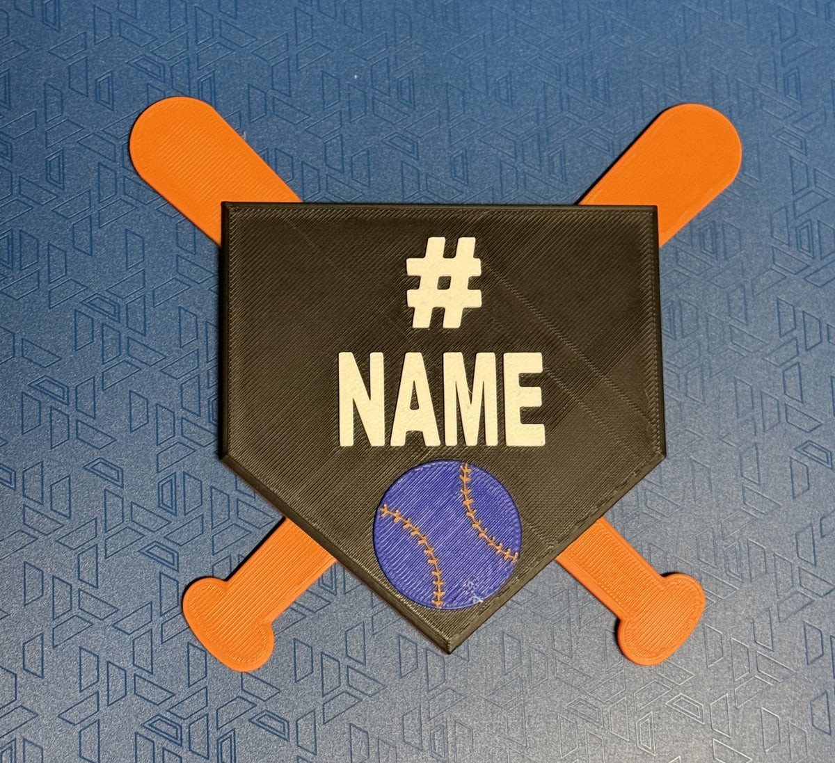 Custom Baseball Home Plate Name Plaque