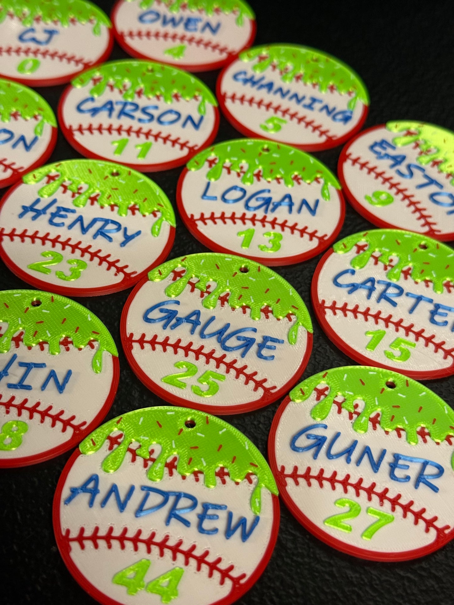 A's Baseball Key Tags