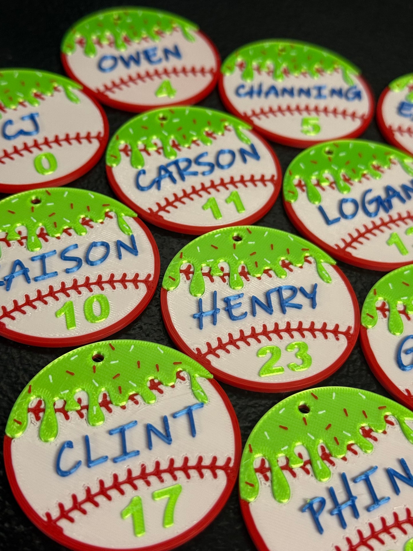 A's Baseball Key Tags