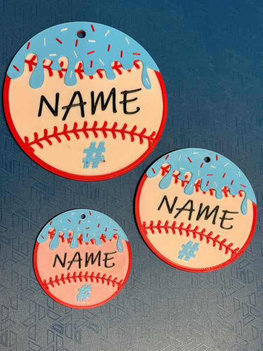 Baseball Key Tags