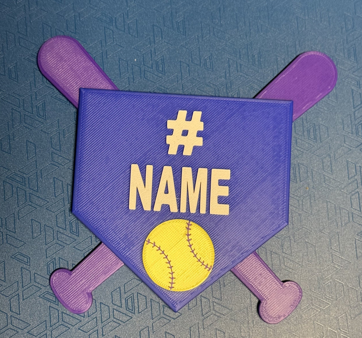 Custom Baseball Home Plate Name Plaque